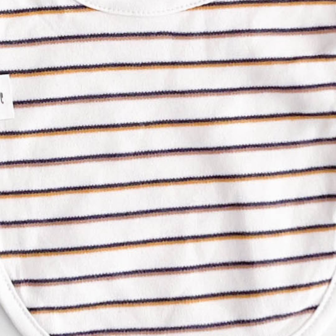 BLUE STRIPED ROUND BIB