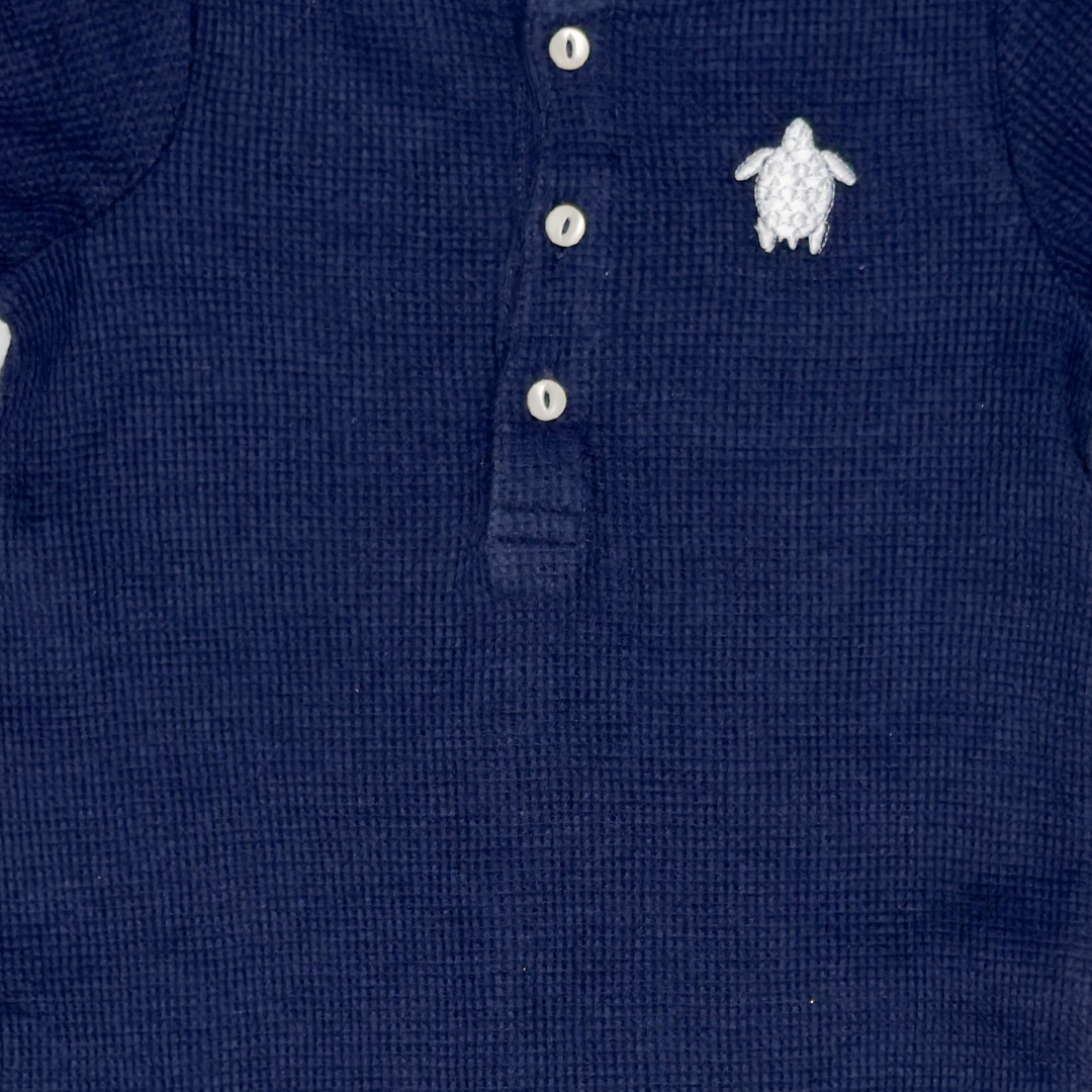 NAVY BLUE KNITTED ROMPER
