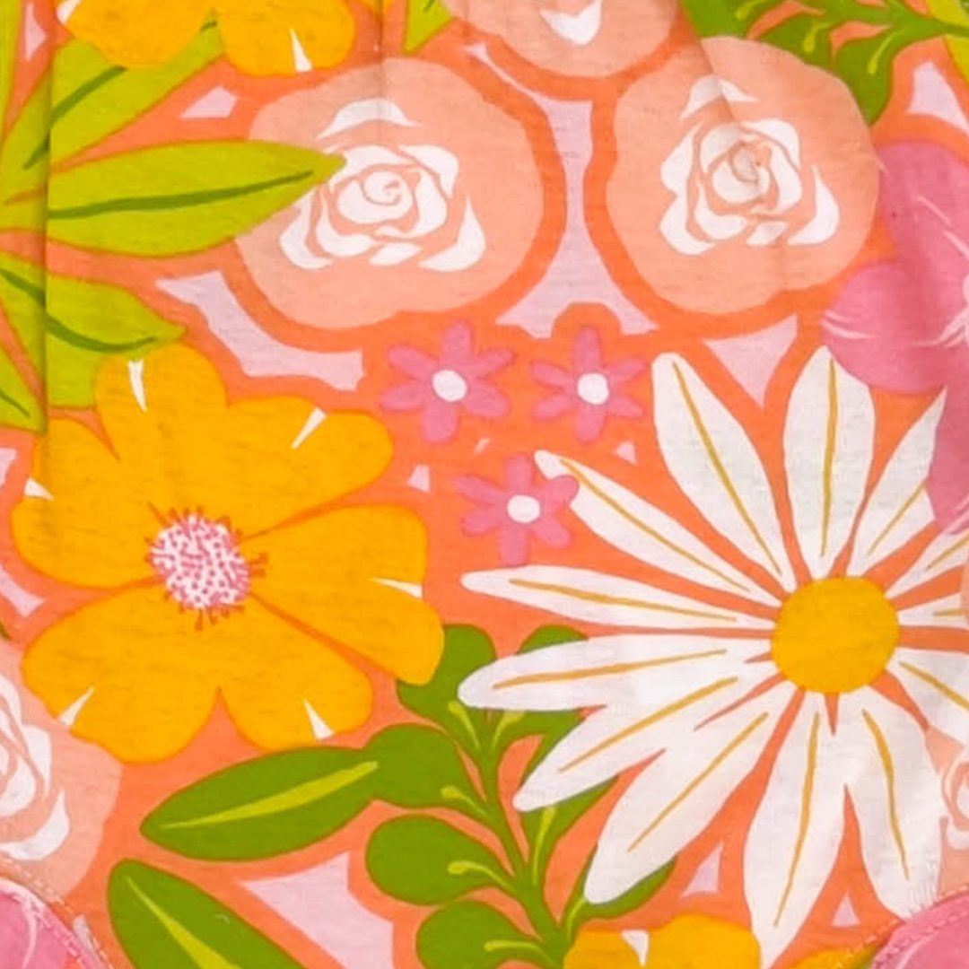 YELLOW FLORAL GIRLS ONESIE