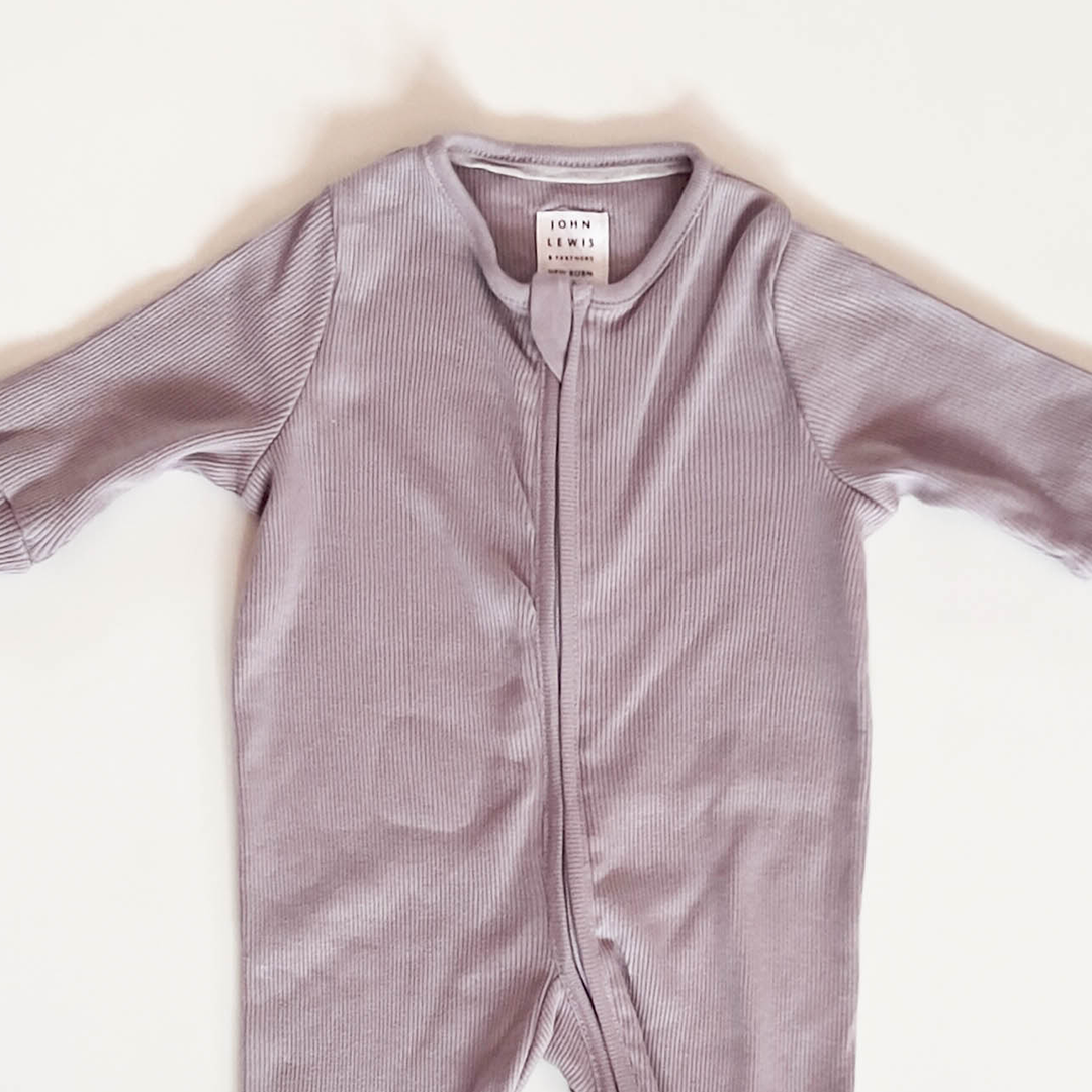 LAVENDER RIBBED UNISEX ROMPER