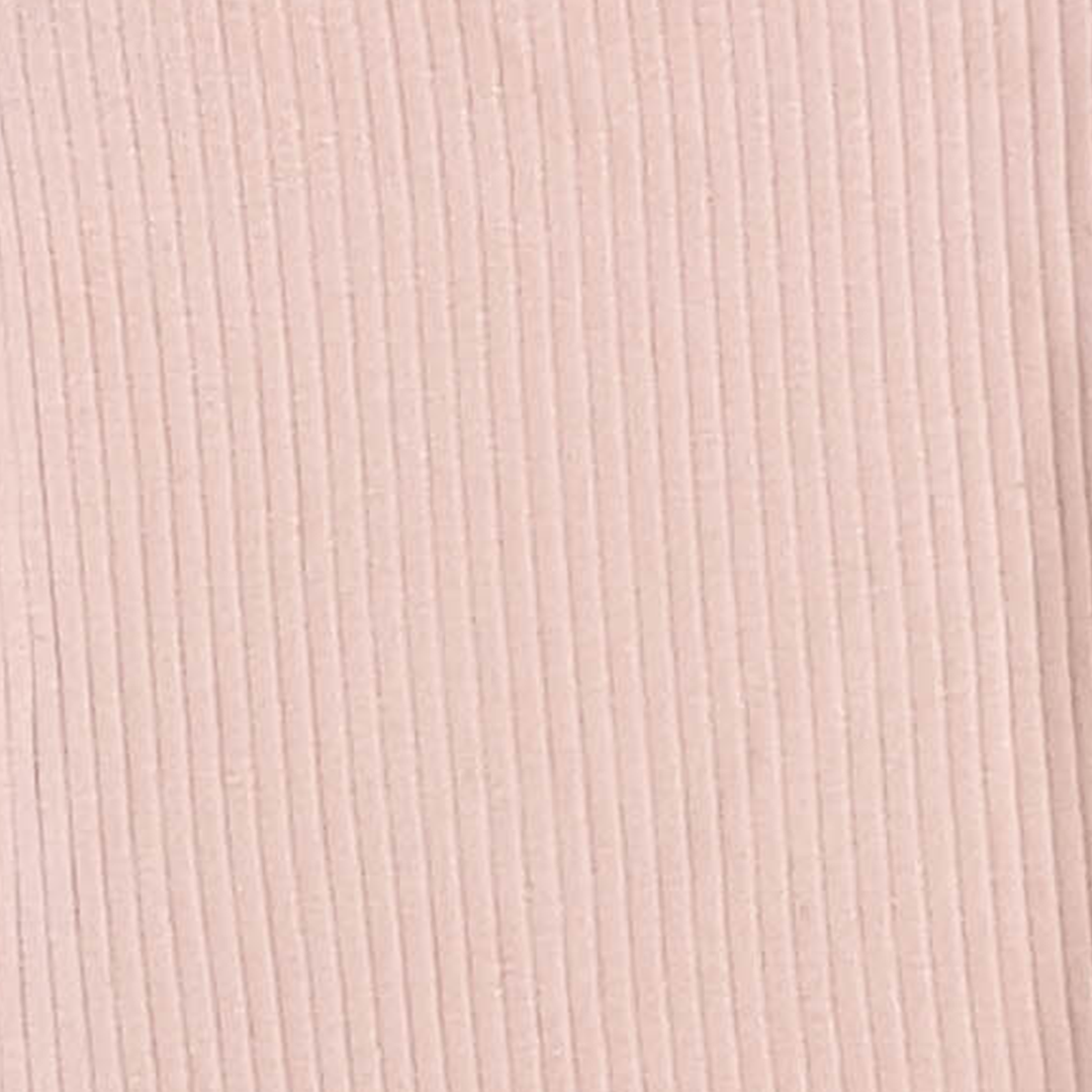 TENDER PEACH RIBBED ONESIE
