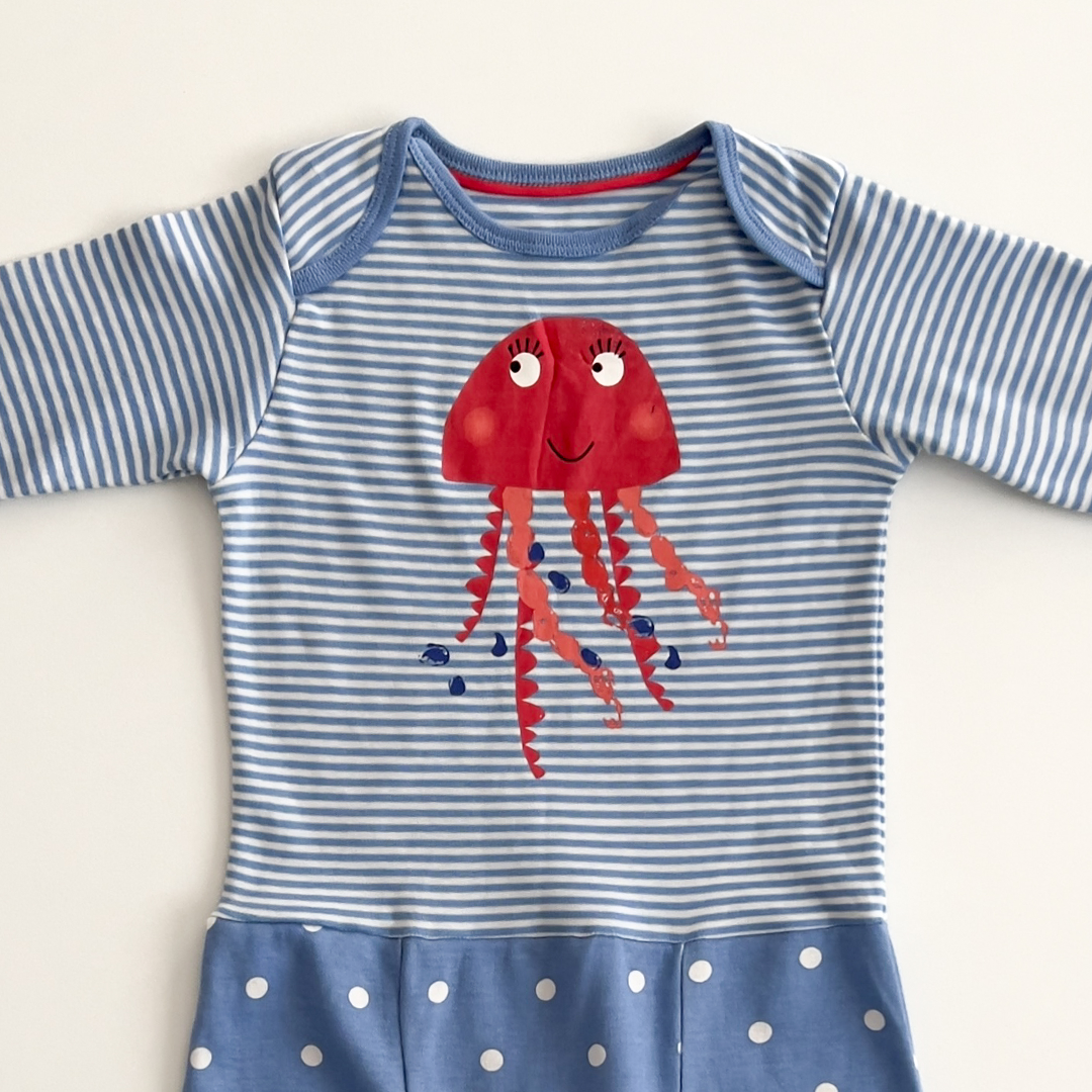 RED GELLYFISH PRINT ROMPER