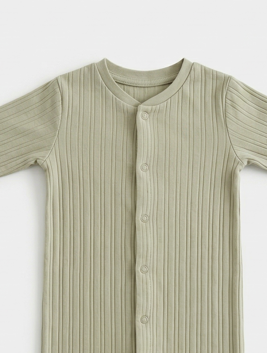 GREEN SAGE RIBBED ROMPER