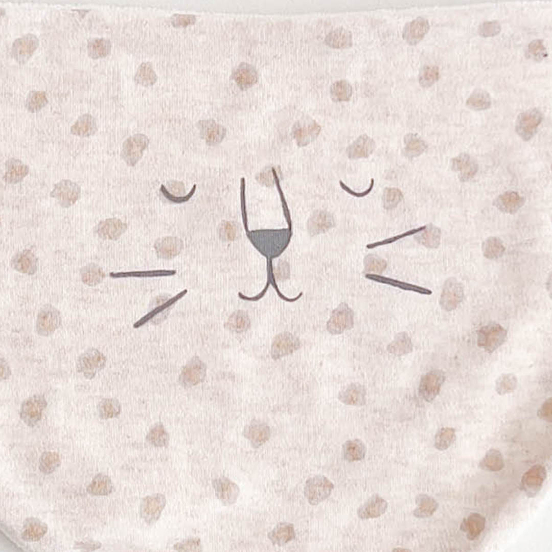 BEIGE PRINTED BANDANA BIBS