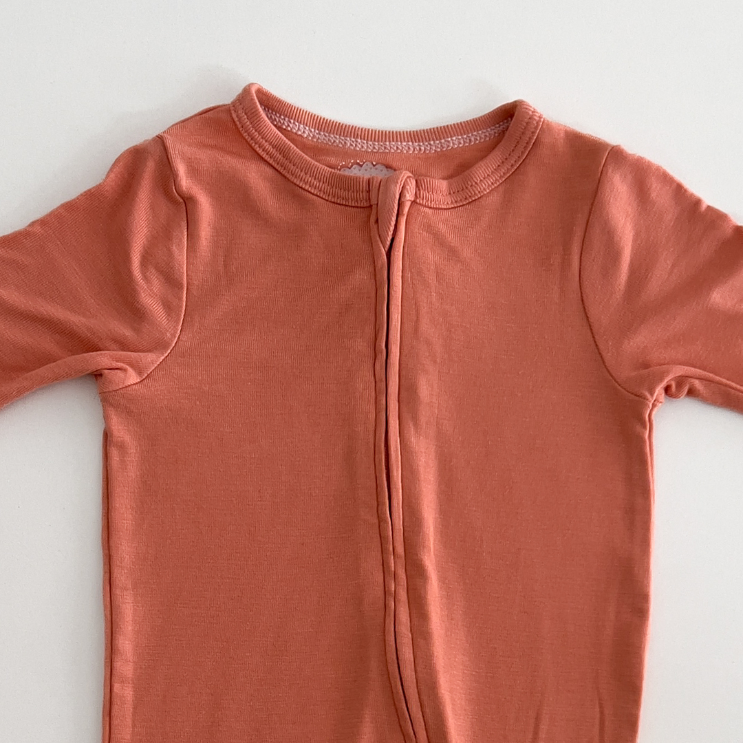 BURNT ORANGE PLAIN ROMPER