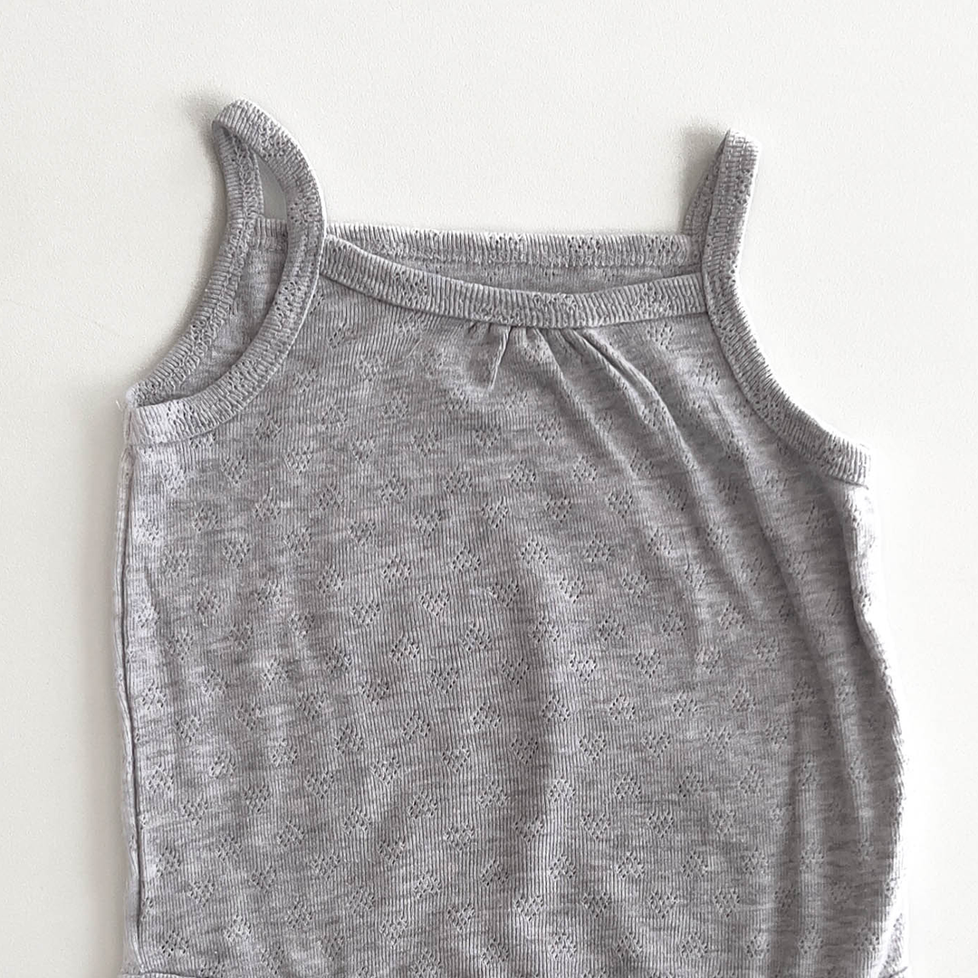 MAX GREY POINTELLE ONESIE