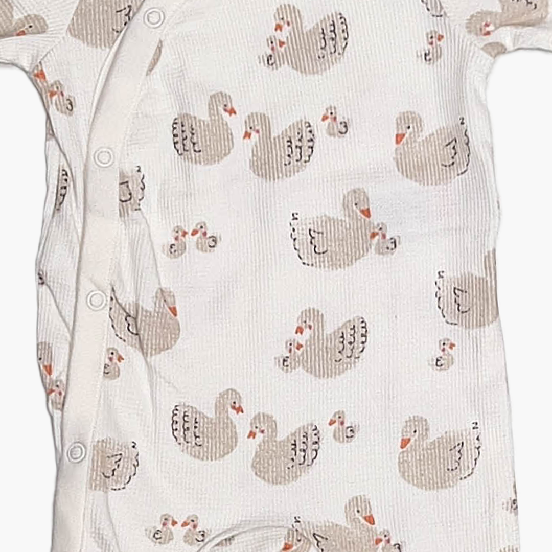 WHITE SWAN PRINTED KNITTED ROMPER