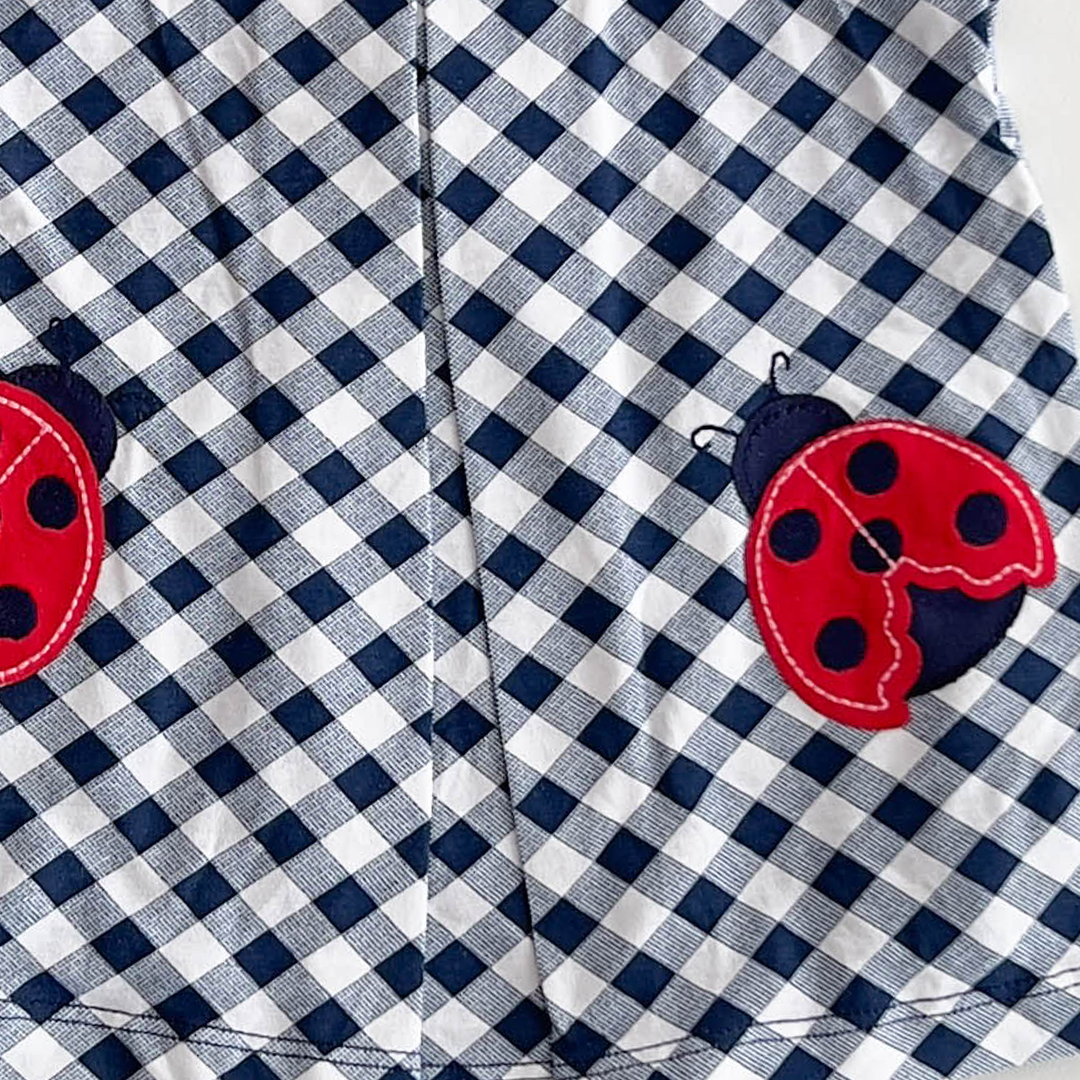 NAVY BLUE CHECKED FROCK