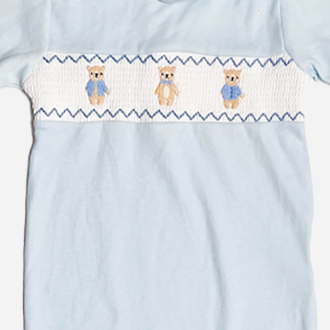 BLUE TEADDY THREAD SLEEPSUIT