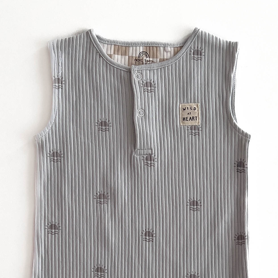 NEXT BABY RIBBED SLEEVELESS JUMPSUIT