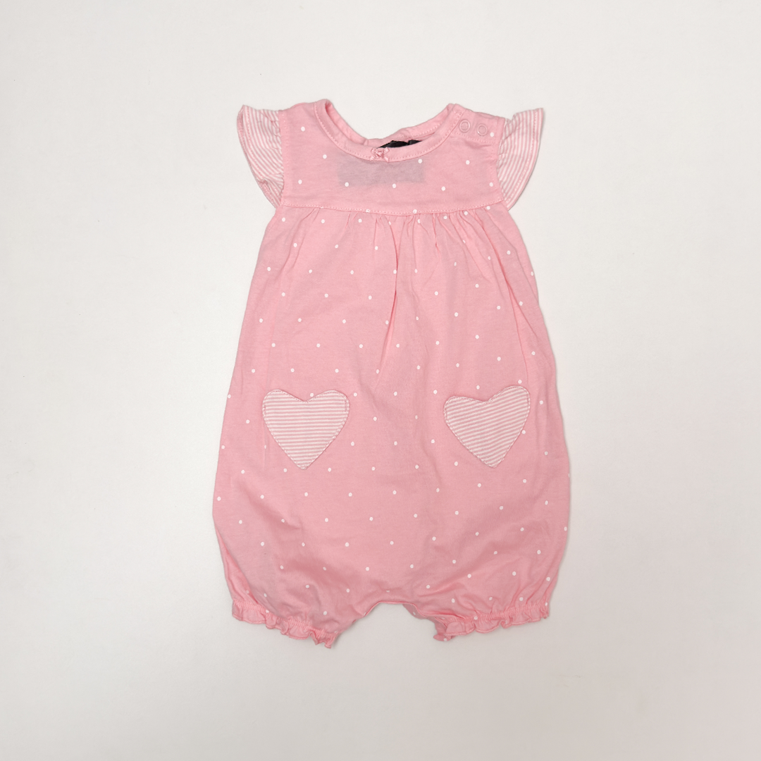 PINK POLKA DOTTED RUFFLES JUMPSUIT