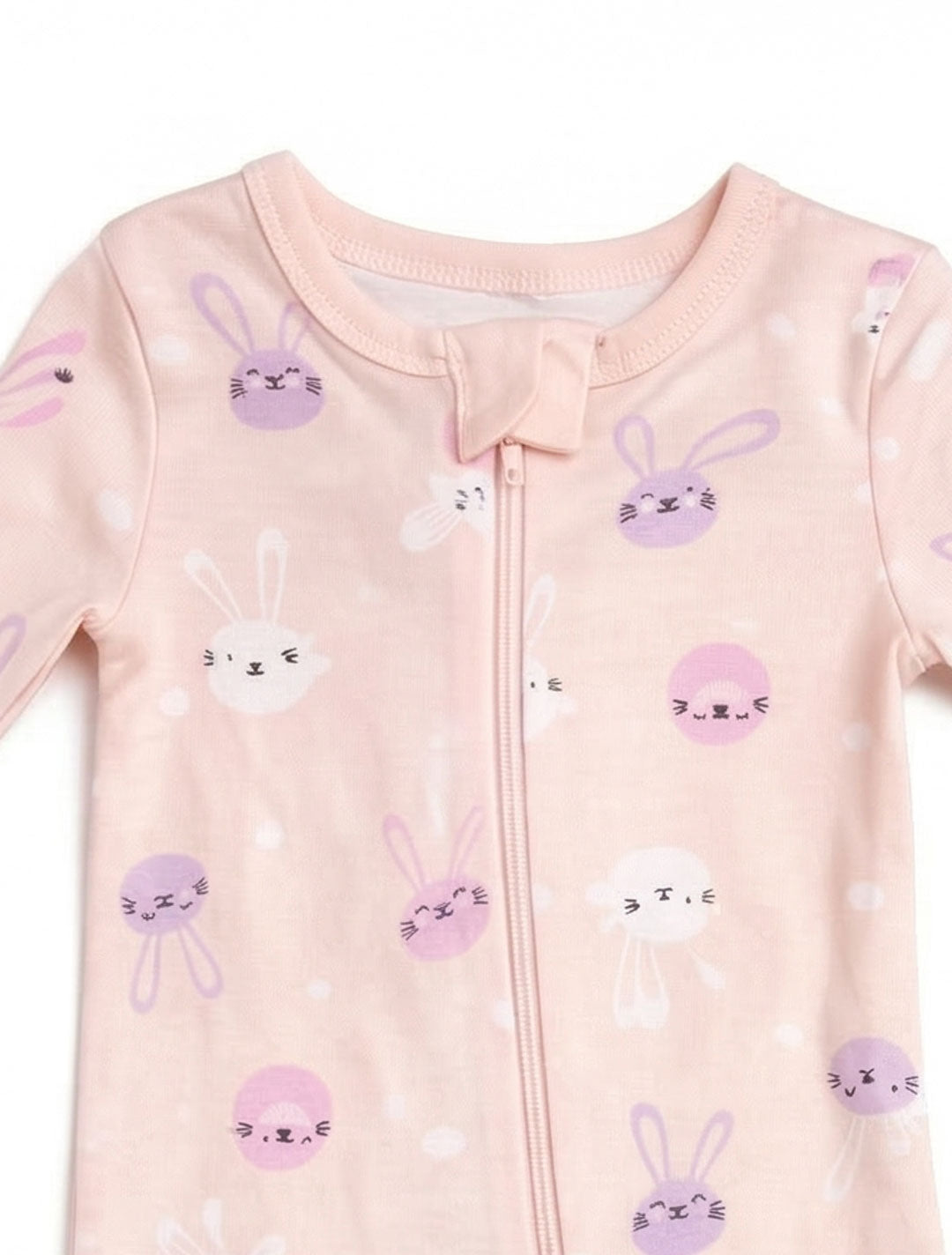 POWDER PINK ZIPPER SLEEPSUIT