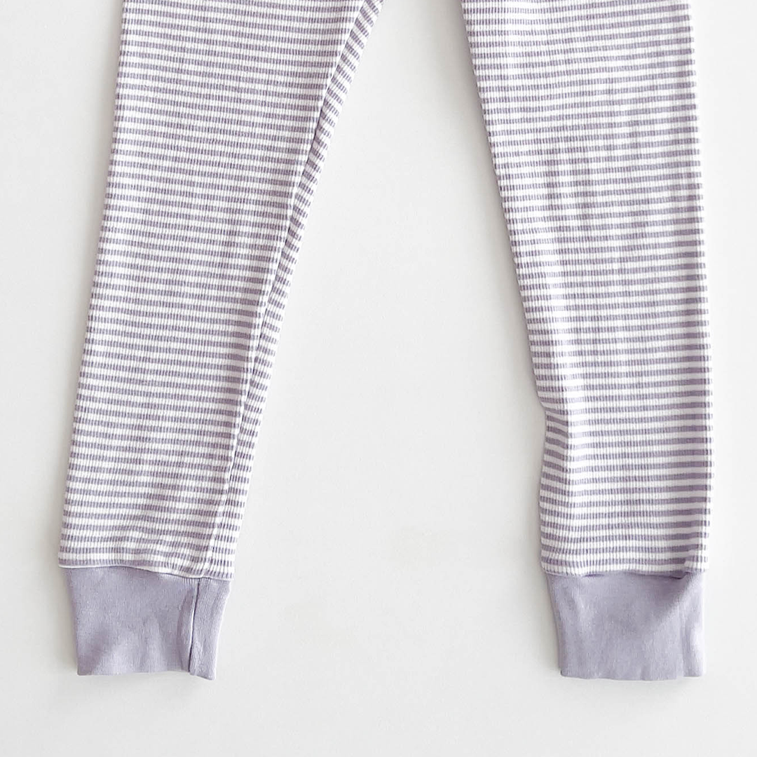 LAVENDER AND WHITE STRIPED PANTS