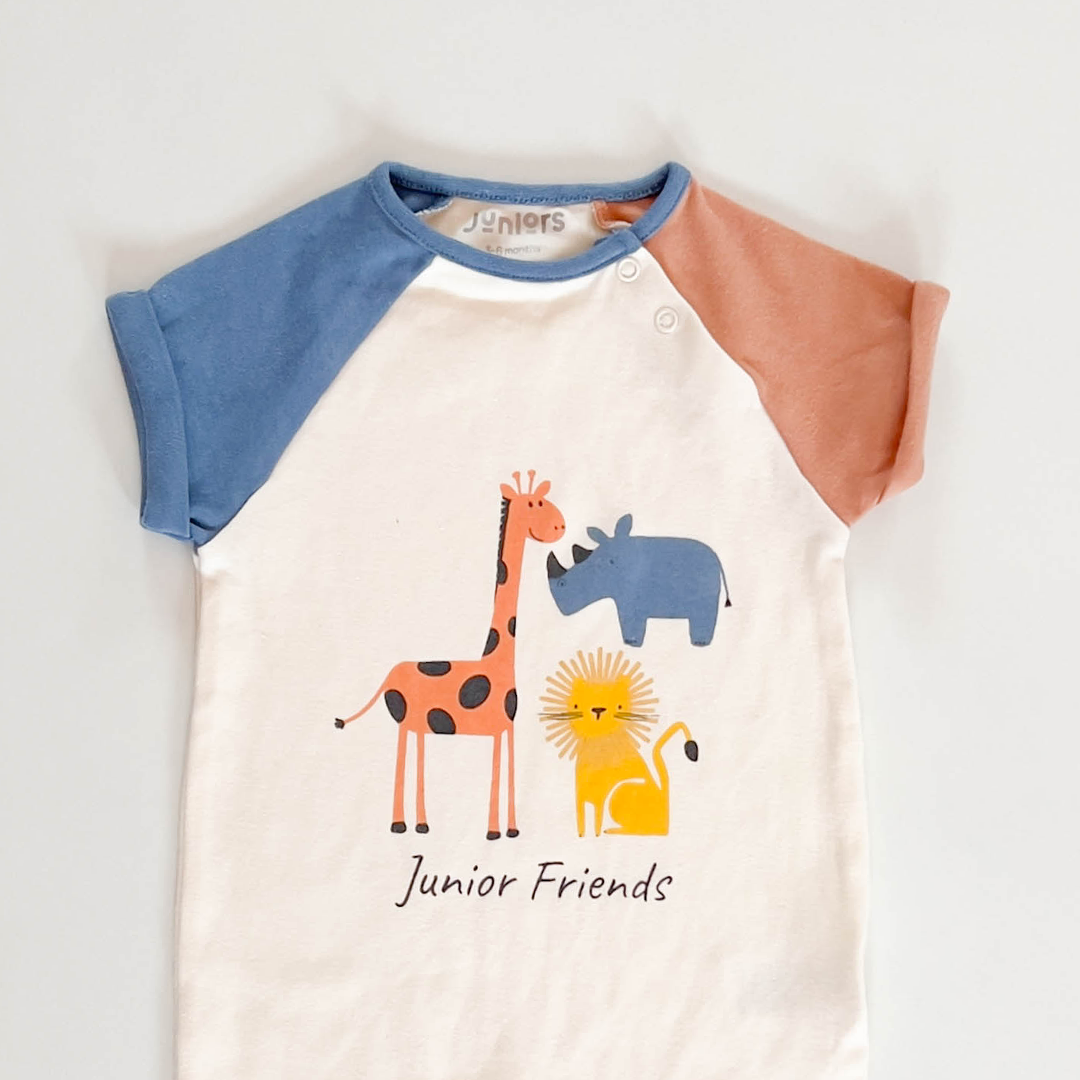 JUNIOR FRIENDS PRINT JUMPSUIT