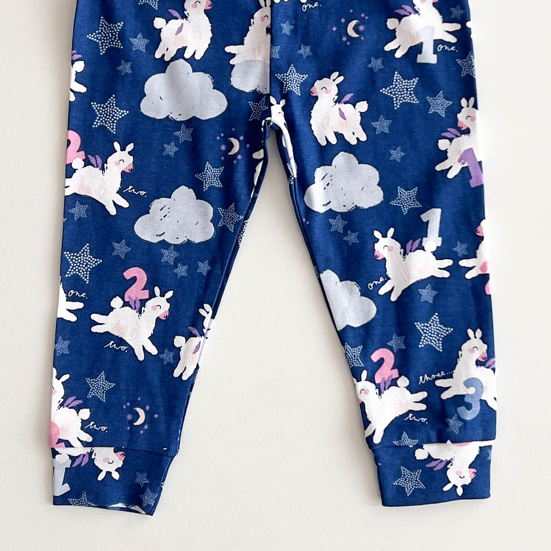 BLUE PATTERNED PANTS