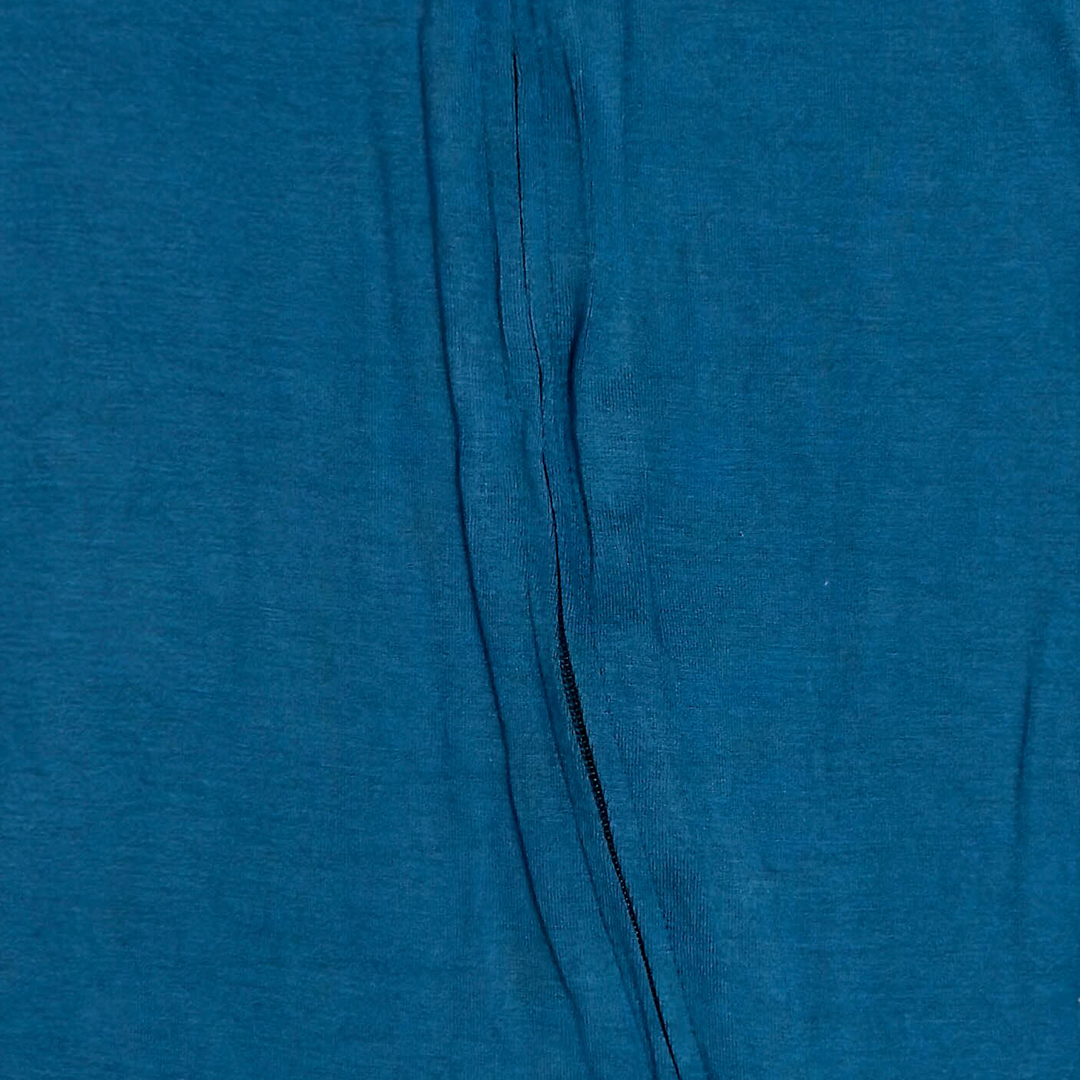 OCEAN BLUE VISCOUS ZIPPER JUMPSUIT