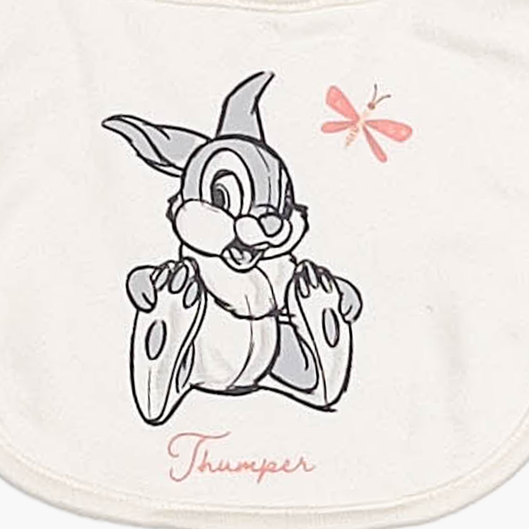 OFF WHITE BUNNY ROUND BIB