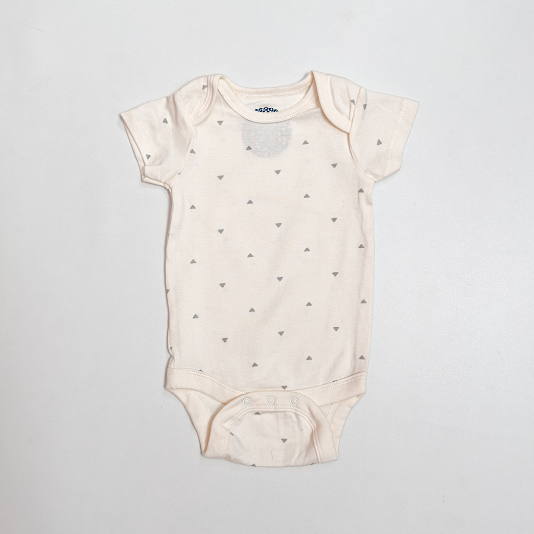 OFF WHITE PATTERNED ONESIE