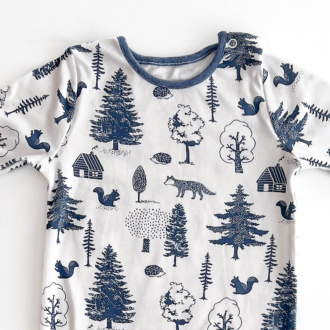 NAVY BLUE PRINTED SLEEPSUIT