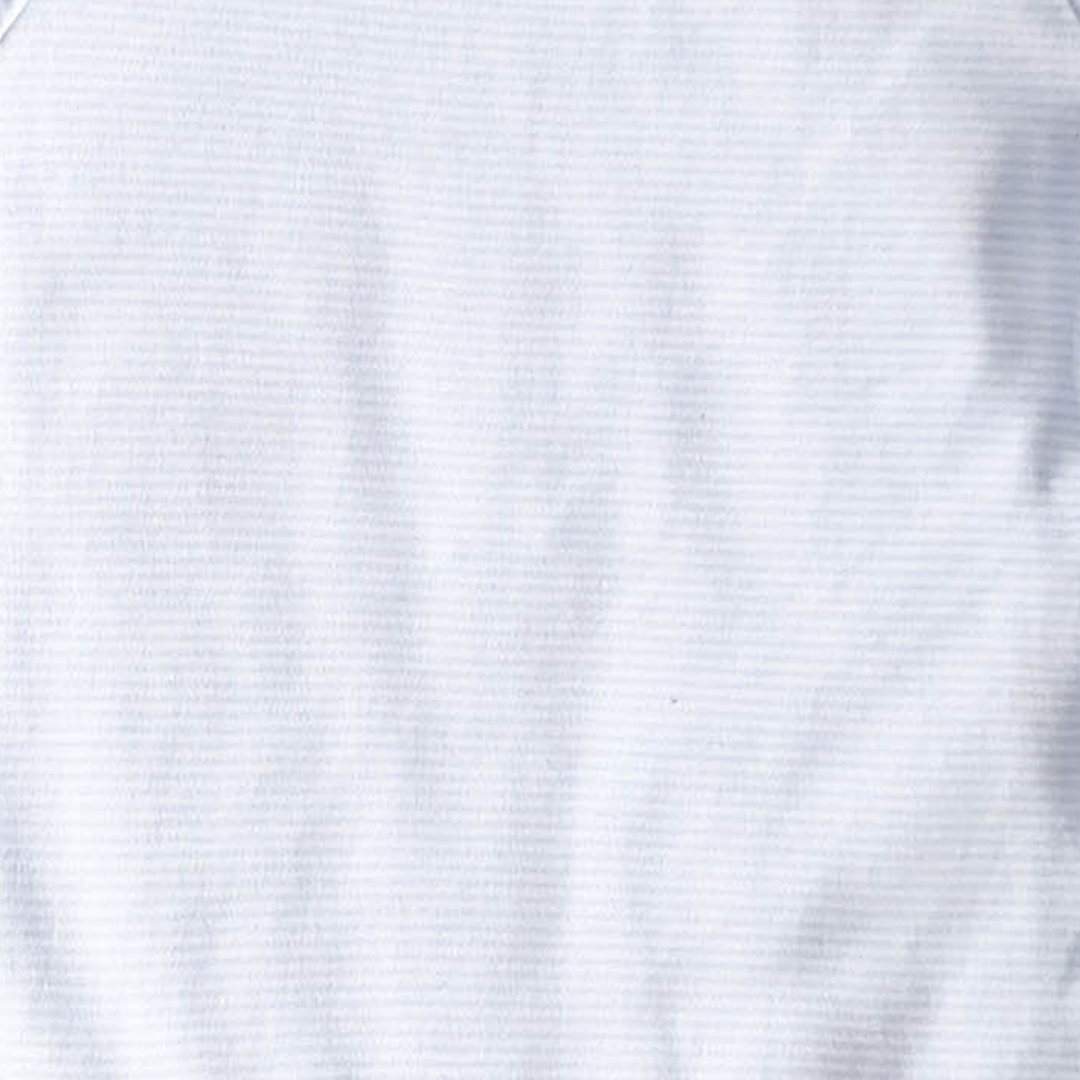 BLUE AND WHITE STRIPED ONESIE