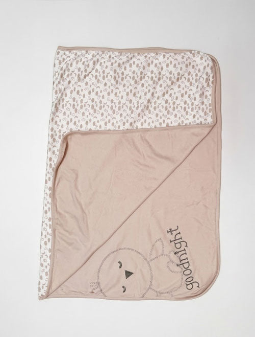 BEIGE DOUBLE SIDE SWADDLE CUM BLANKET