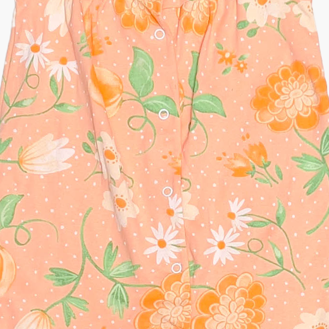 ORANGE FLORAL PRINTED JUMPSUIT