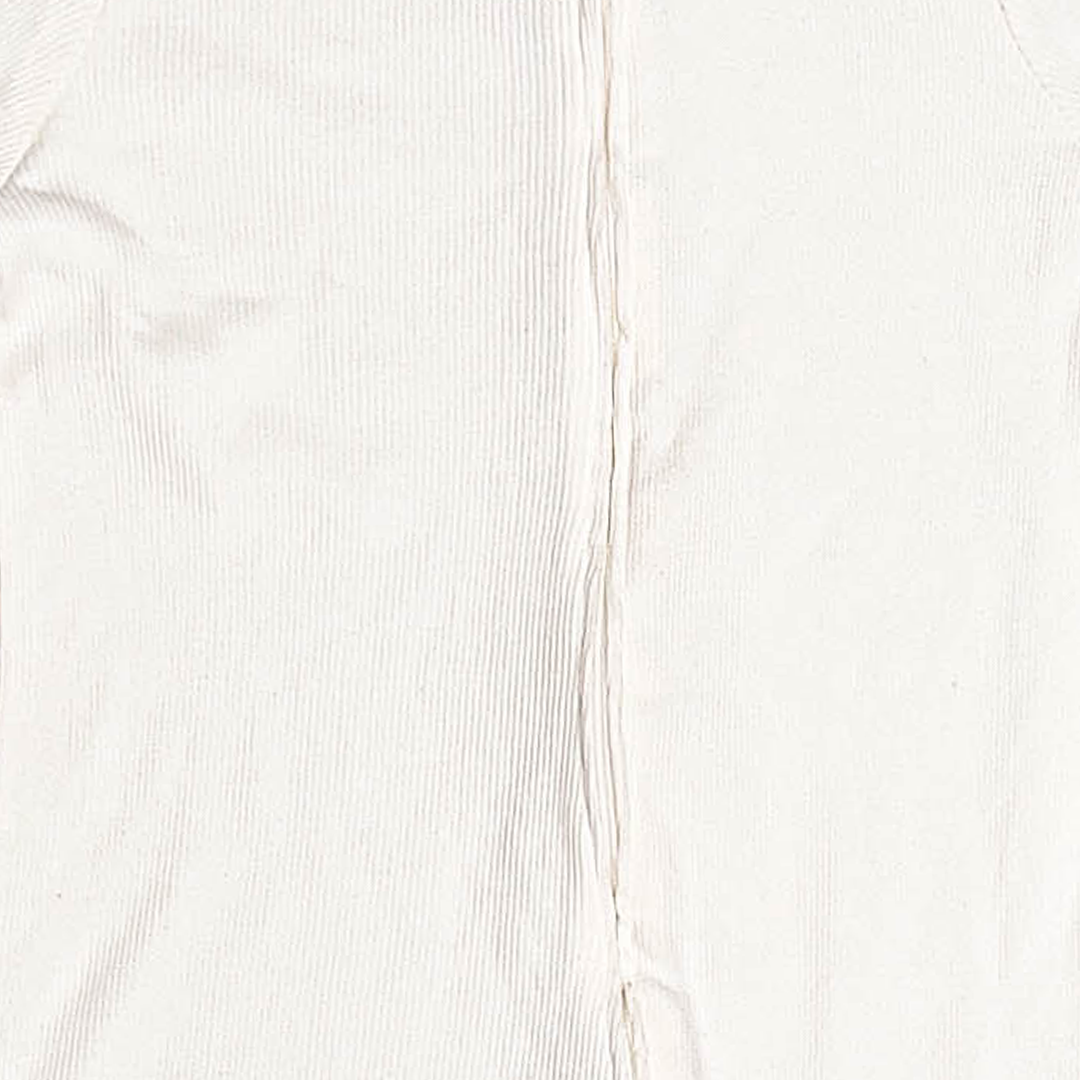 WHITE RIBBBED SLEEPSUIT