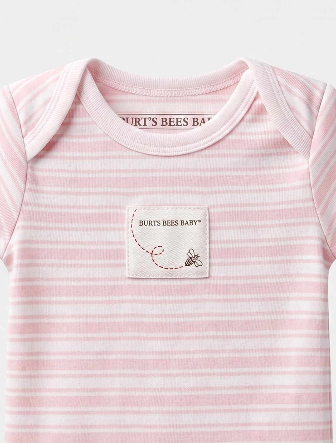 PINK WHITE STRIPED ONESIE