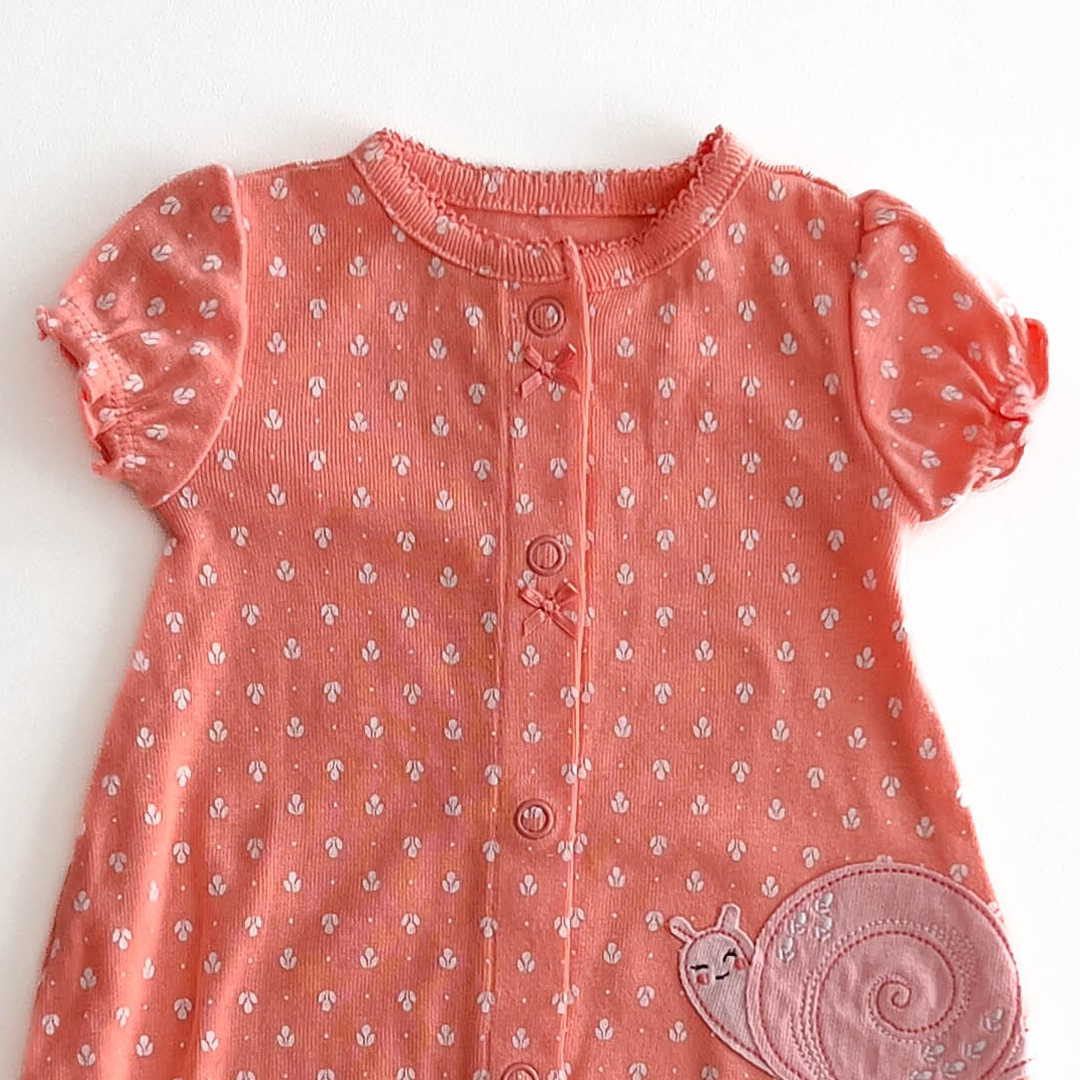 PEACH PATTERNED SNAIL JUMPSUIT