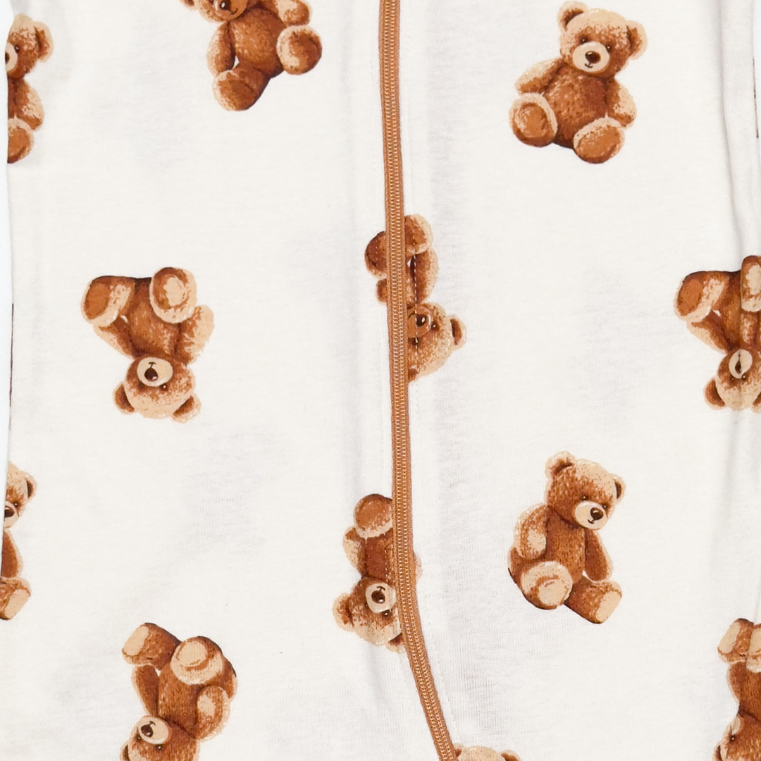TEADDY PRINTED SLIM FITTED SLEEPSUIT