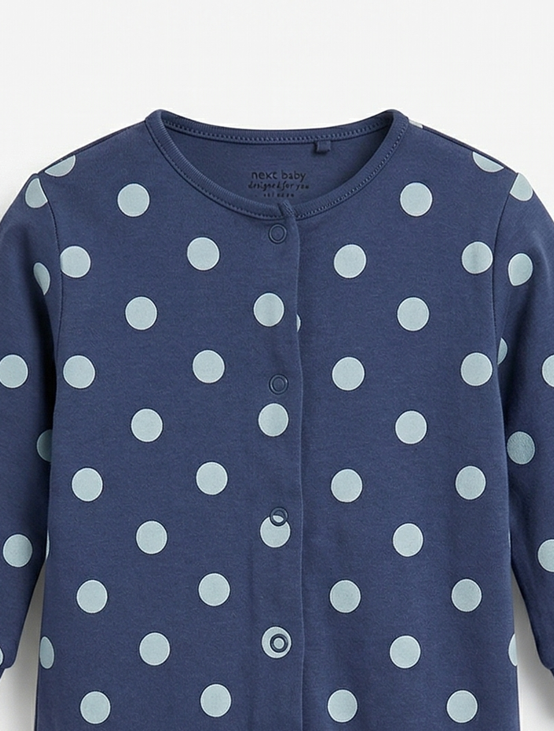 BLUE POLKA DOTTED ROMPER