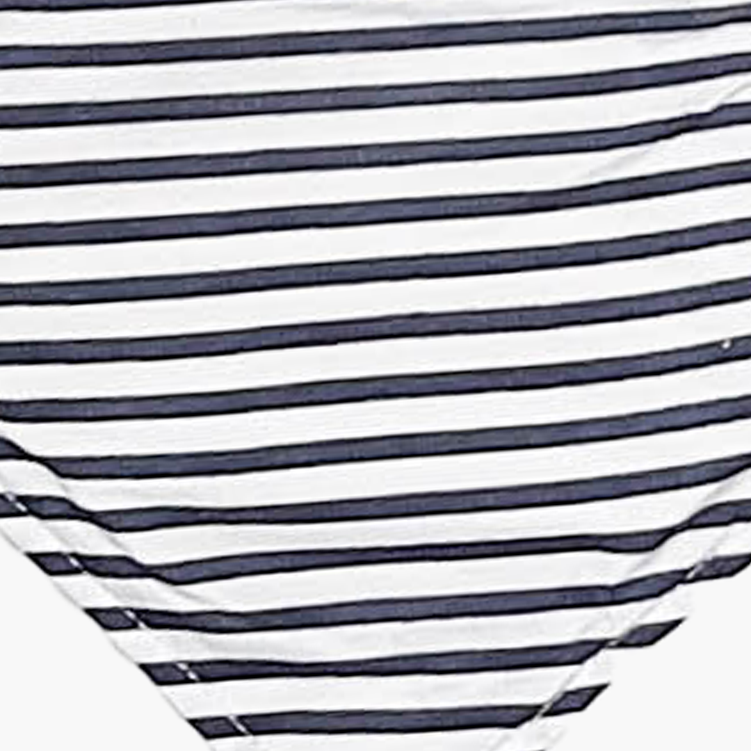 NAVY BLUE WHITE STRIPED BIBS