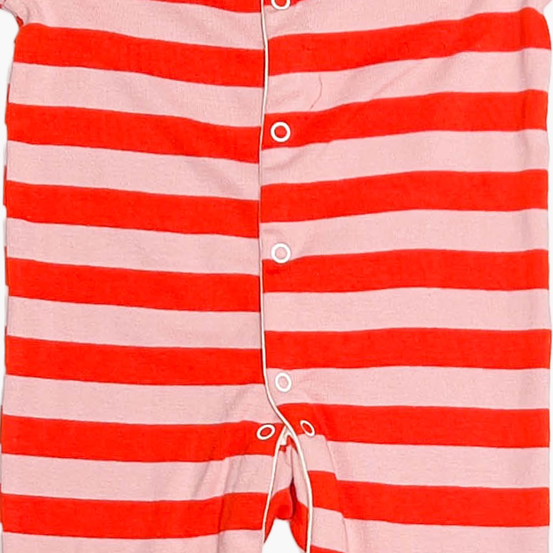 ORANGE STRIPED SLEEPSUIT