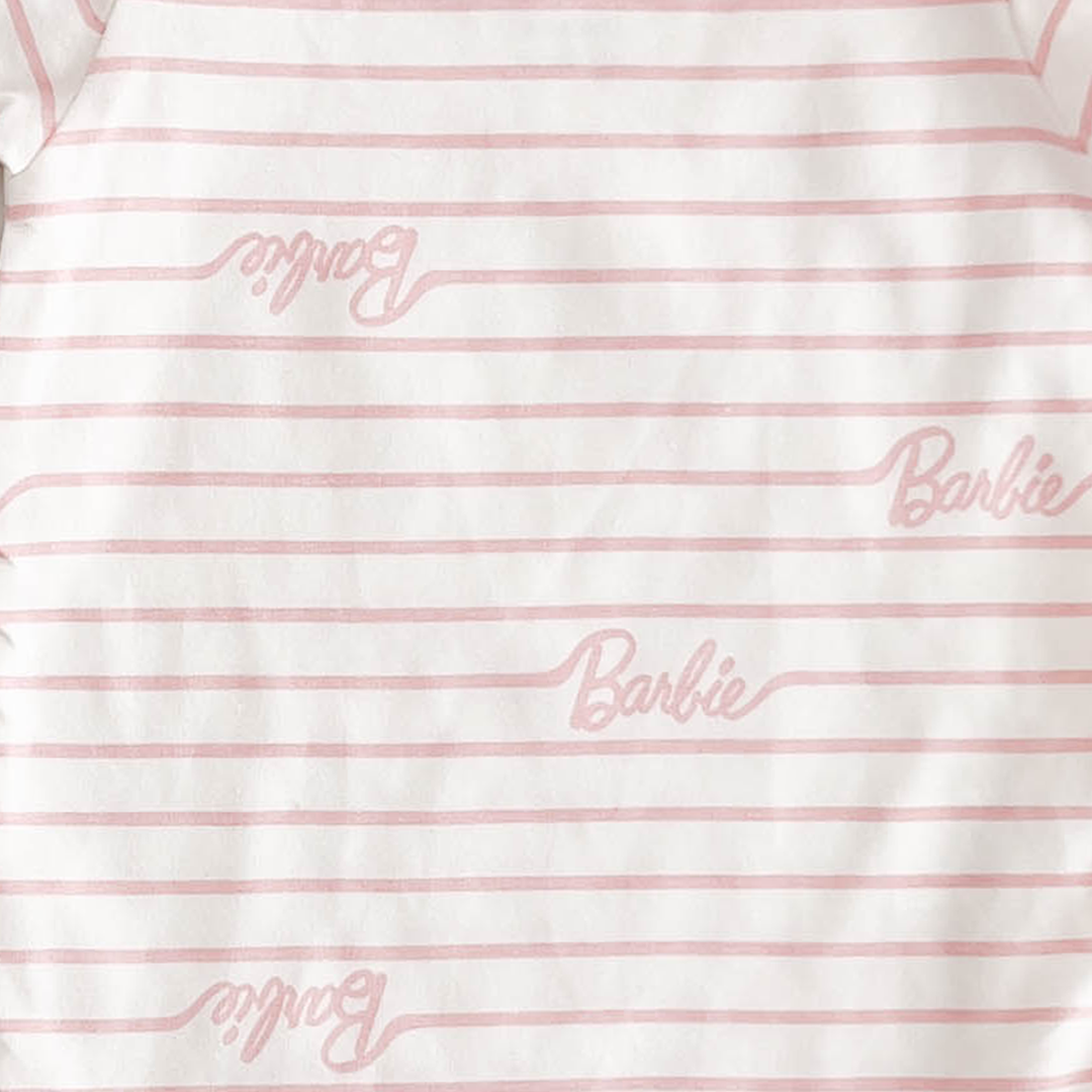 PINK AND WHITE  STRIPED ONESIE
