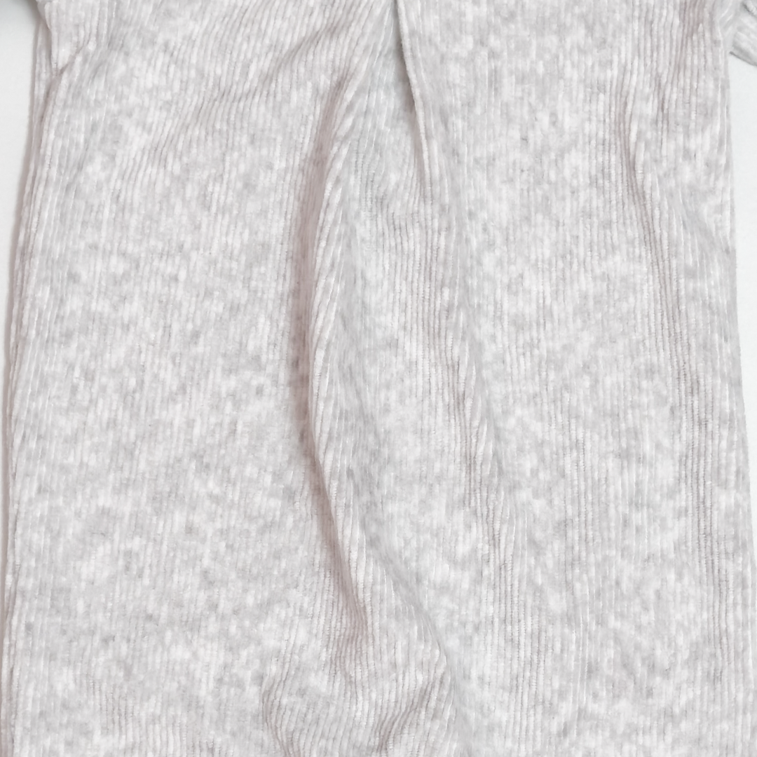 GREY RIBBED SLEEPSUIT