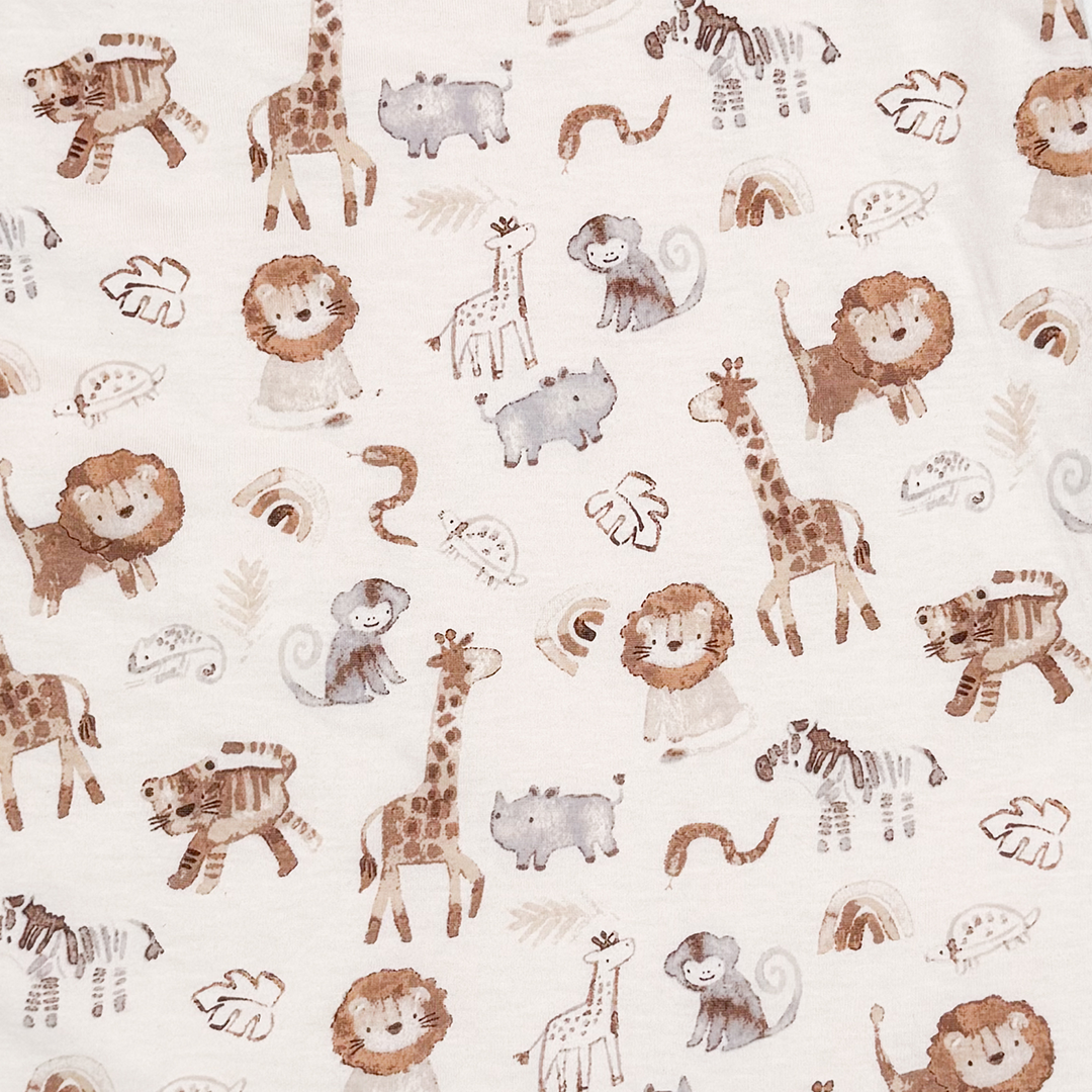 BEIGE ANIMAL PRINTED SLEEPING BAG