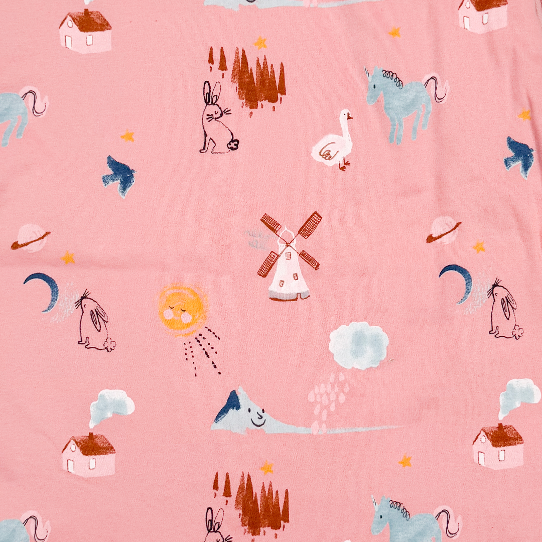 POWDER PINK PRINTED SLEEPING BAG