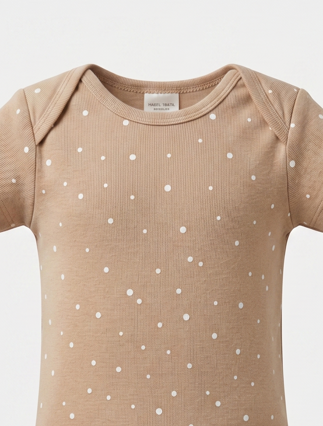 DARK BEIGE DOTTED ONESIE
