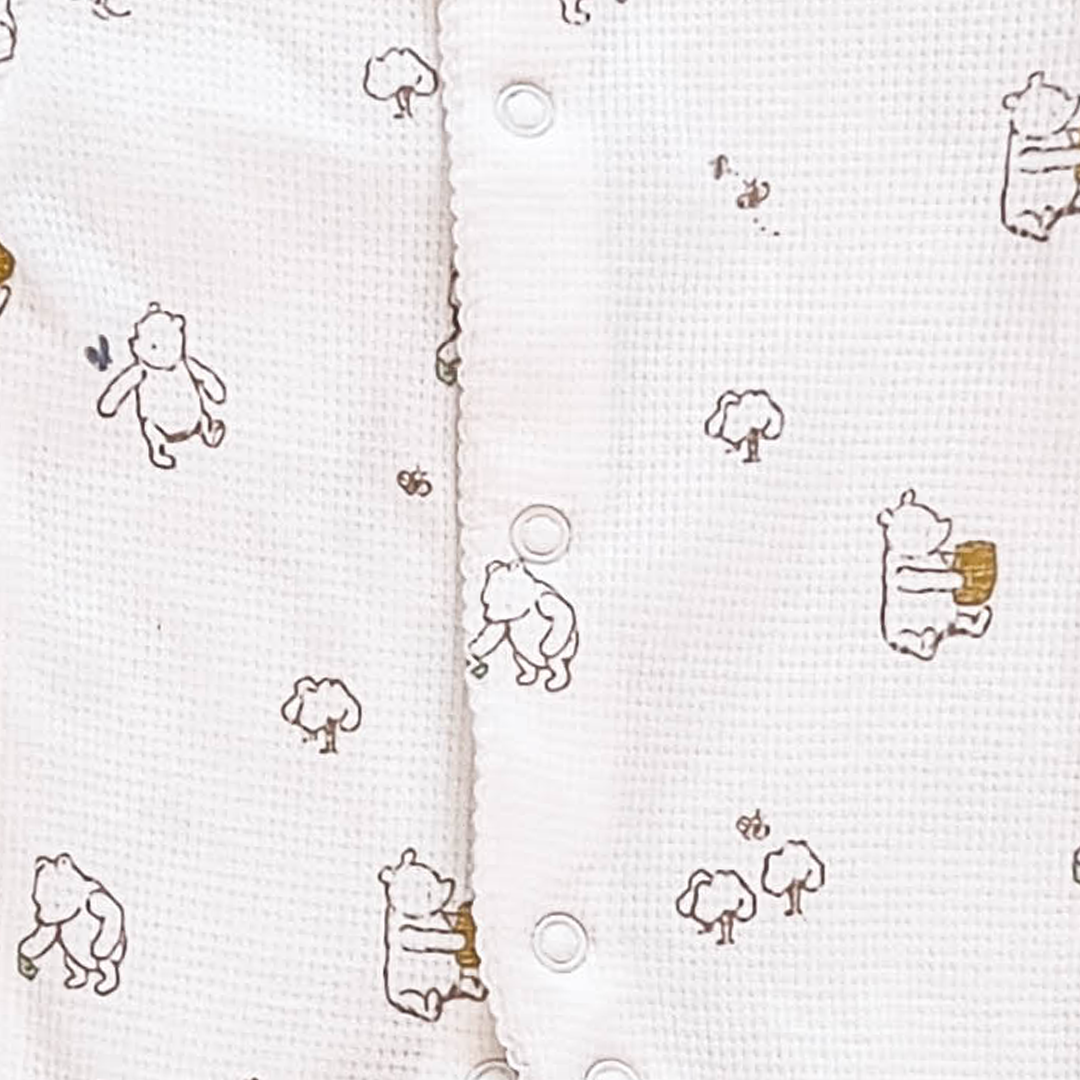 WHITE PHOO KNITTED SLEEPSUIT