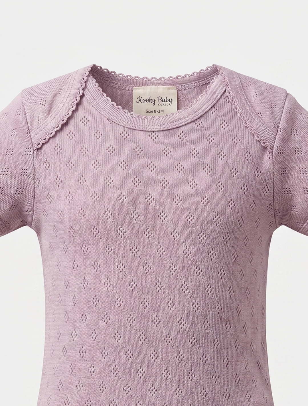 LAVENDER POINTELLE ONESIE