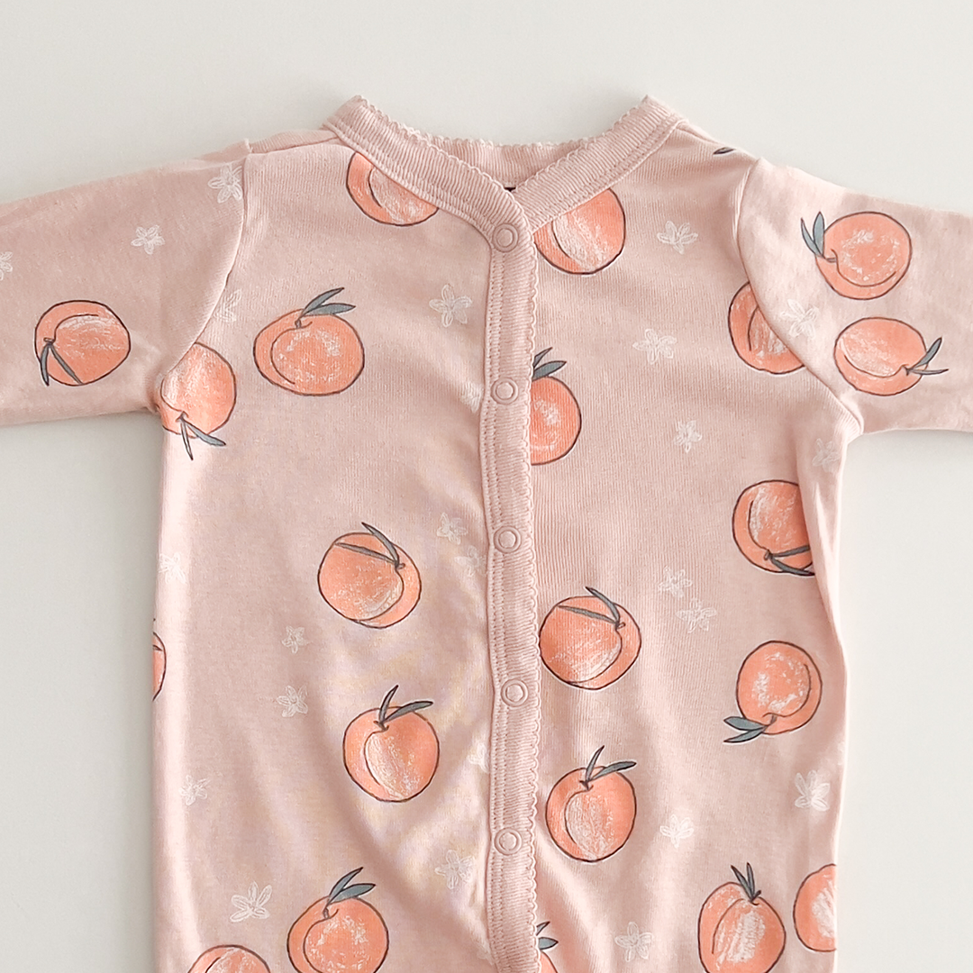 PEACH PRINT SLEEPSUIT