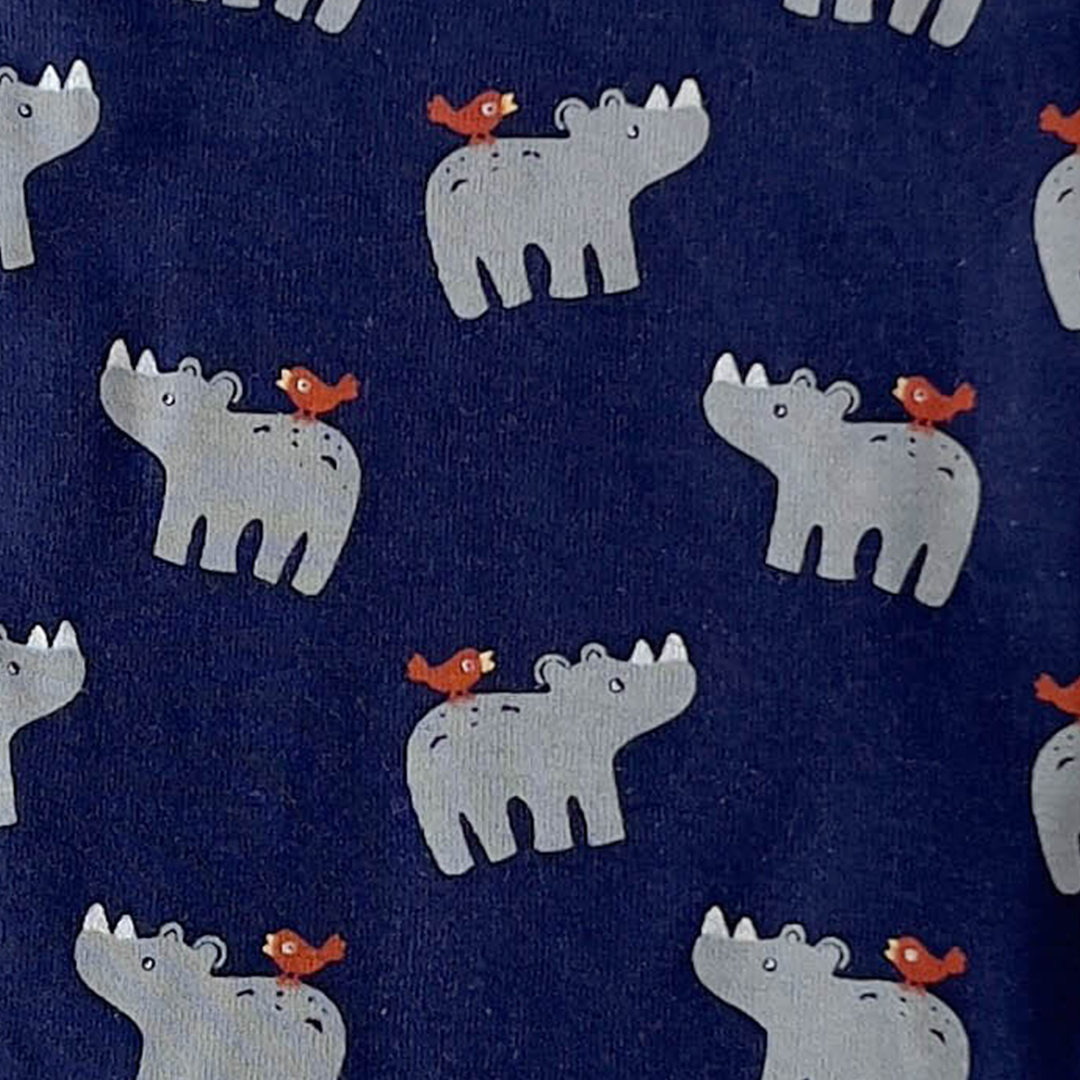 NAVY BLUE PRINTED ONESIE