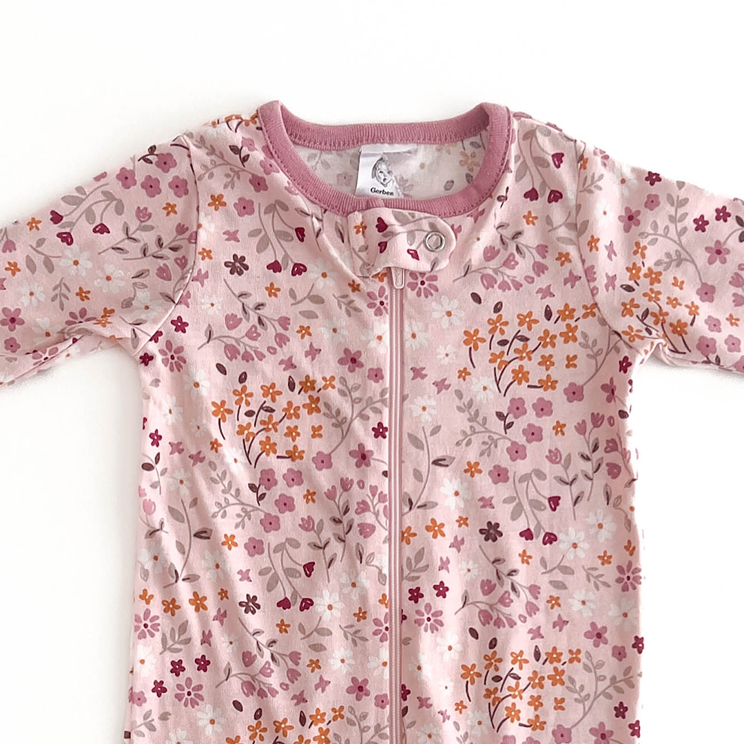 GERBER FLORAL PRINT SLEEPSUIT