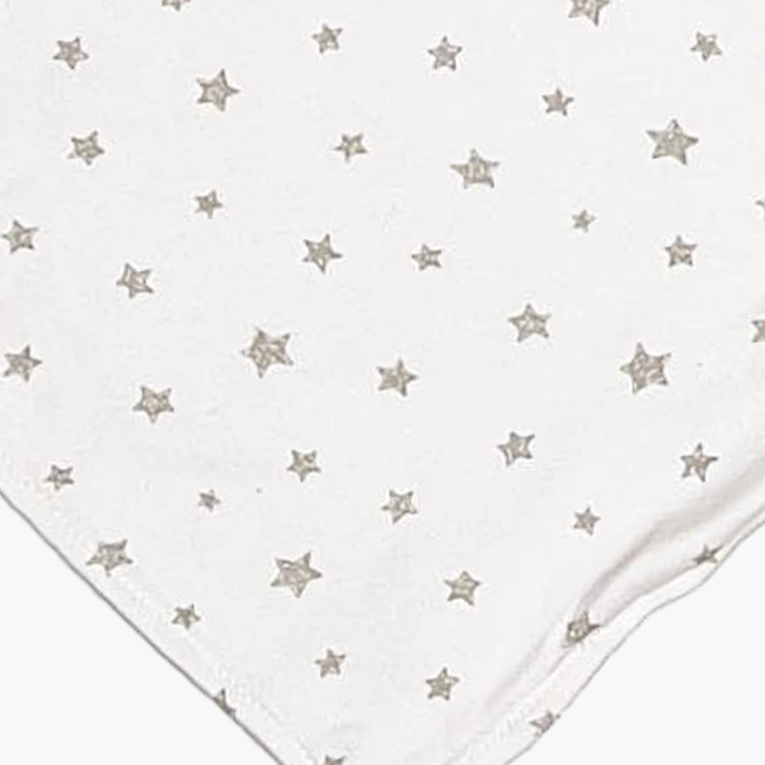 WHITE STAR PRINTED BIBS