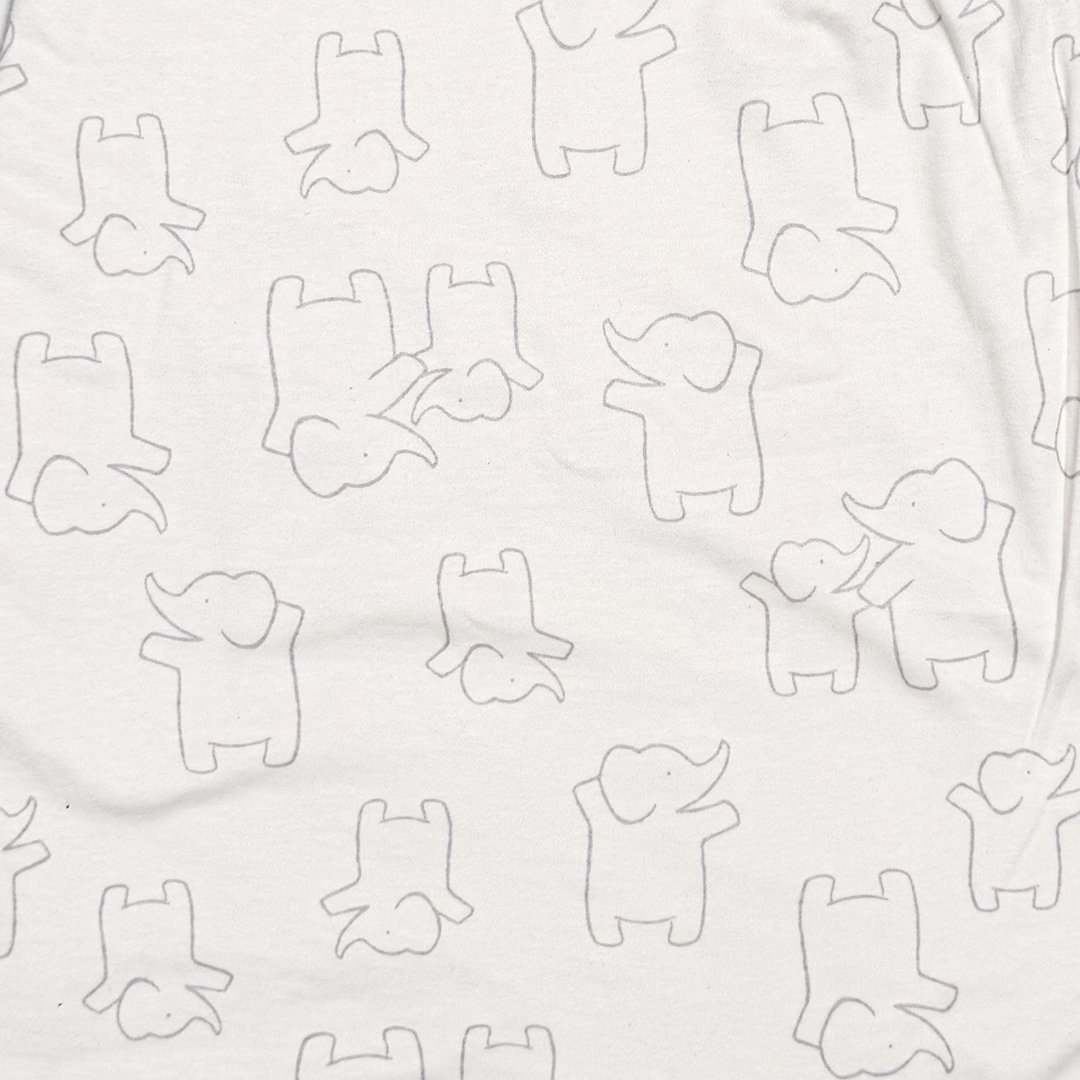 OFF WHITE ELEPHANT PRINTED SLEEPING BAG