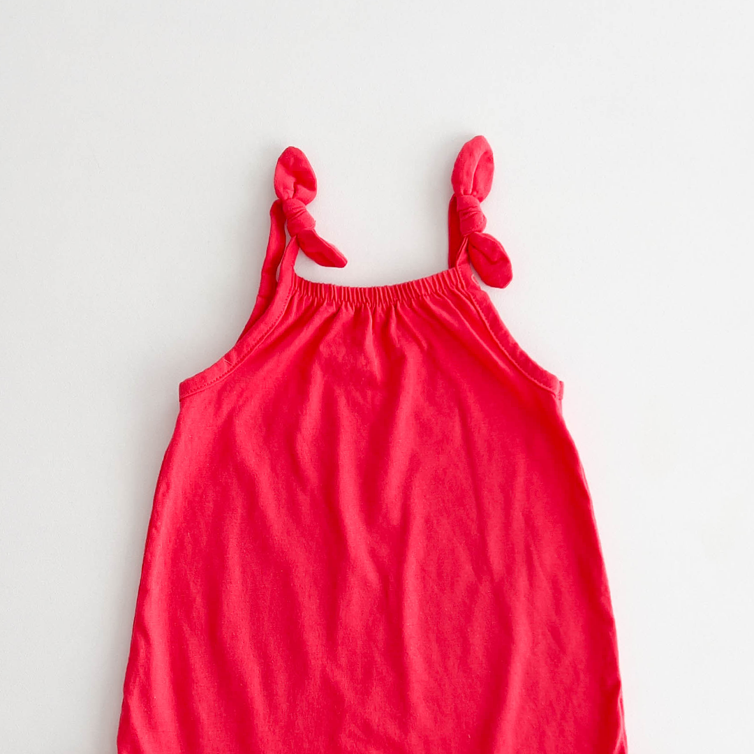 RED PLAIN FANCY JUMPSUIT