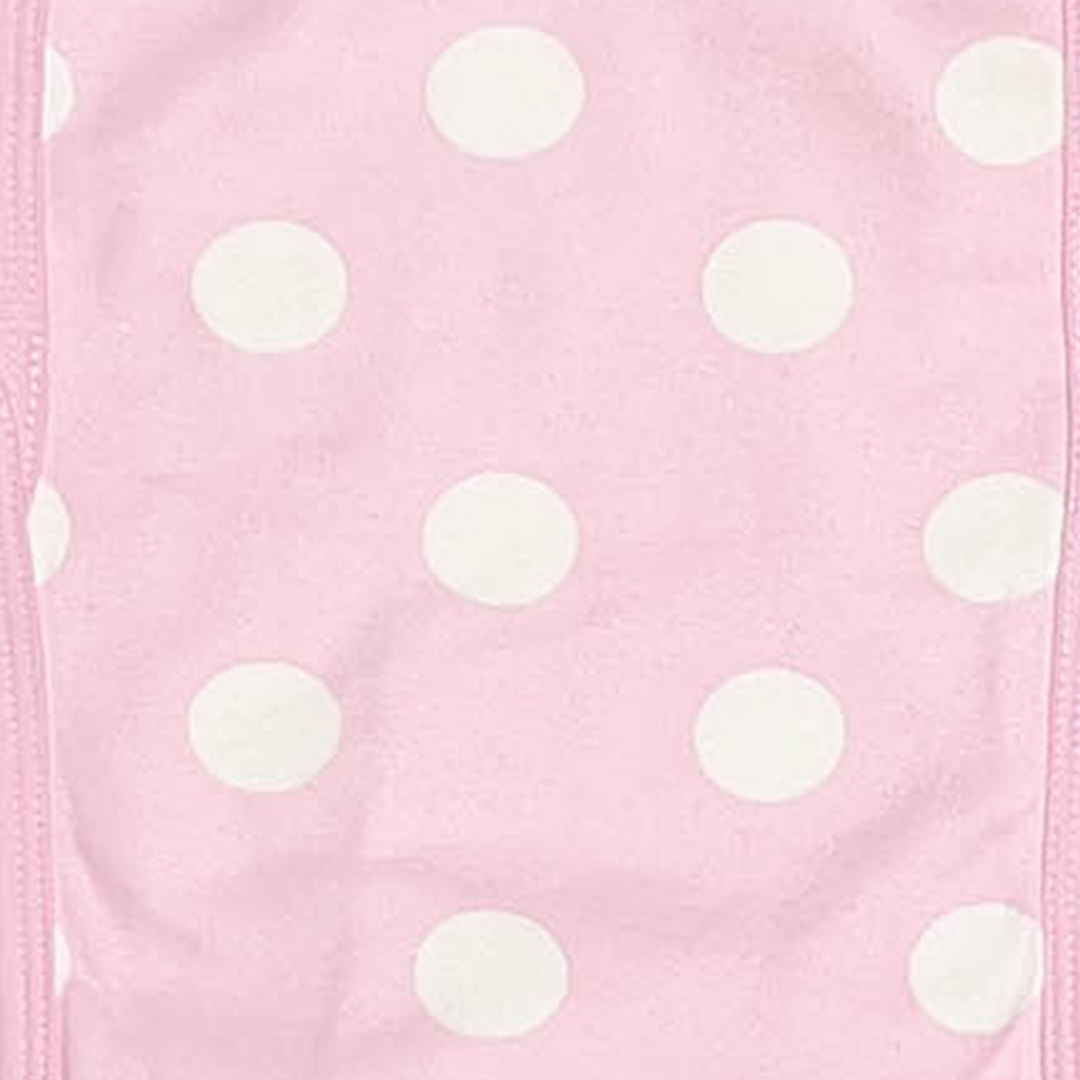 PINK POLKA DOTTED BURP CLOTH