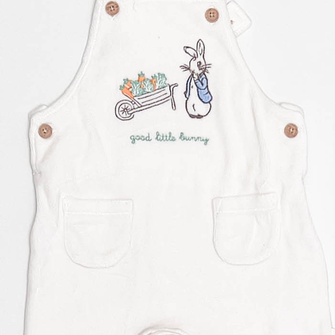 WHITE PRINTED DUNGAREE