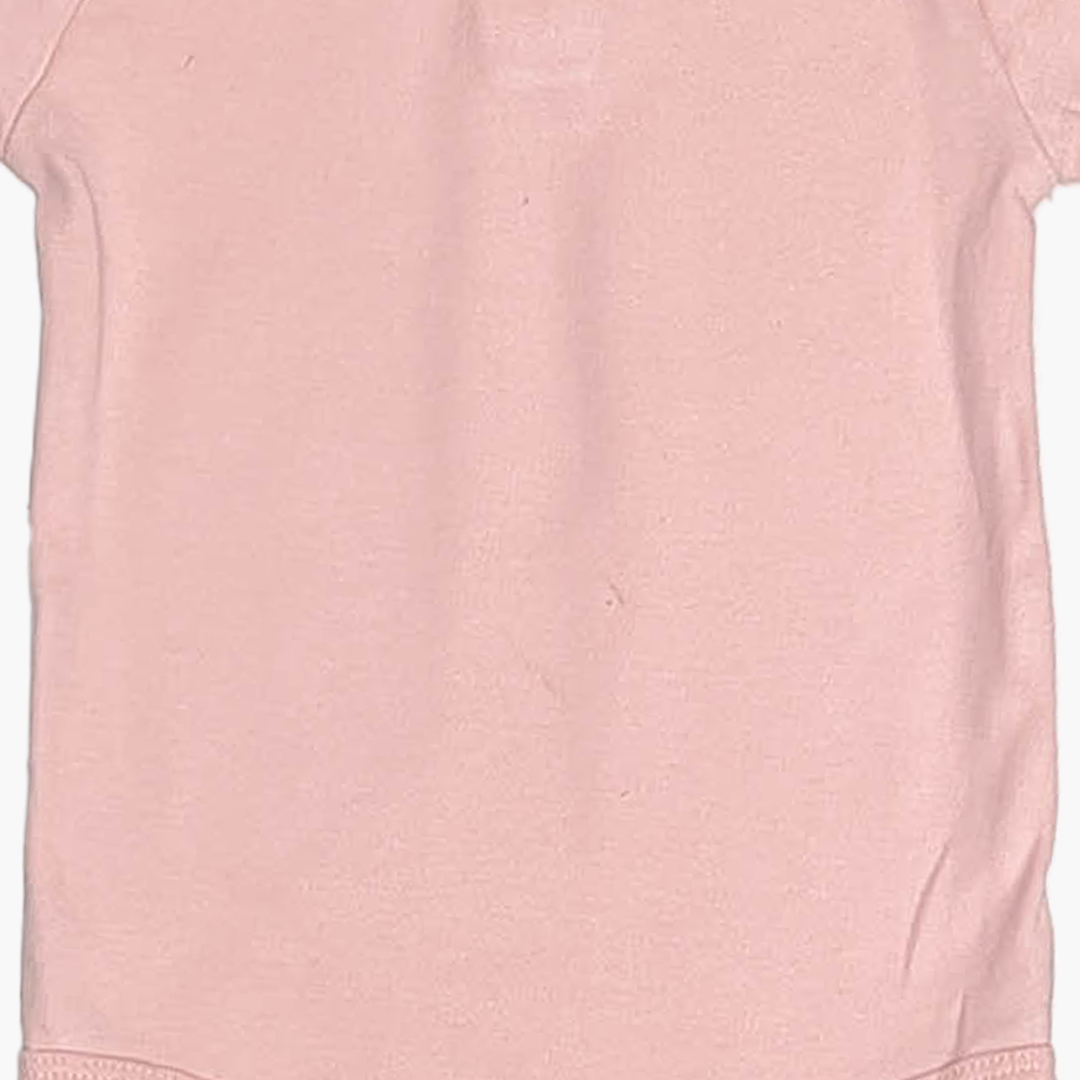 PINK NECK RUFFLED ONESIE