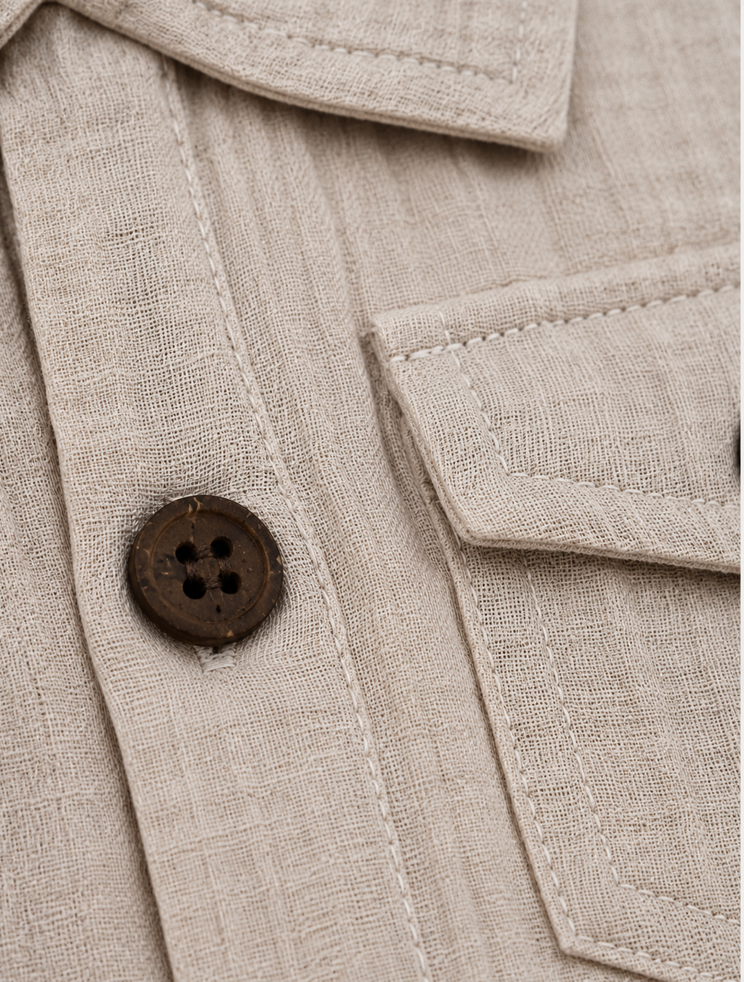 Muslin Shirt & Shorts Co-ord Set – Oatmeal Beige